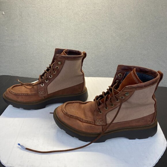 Clarks Men's Dempsey Peak British Tan Leather Casual Boots Size 8M,Comfort - Picture 1 of 16